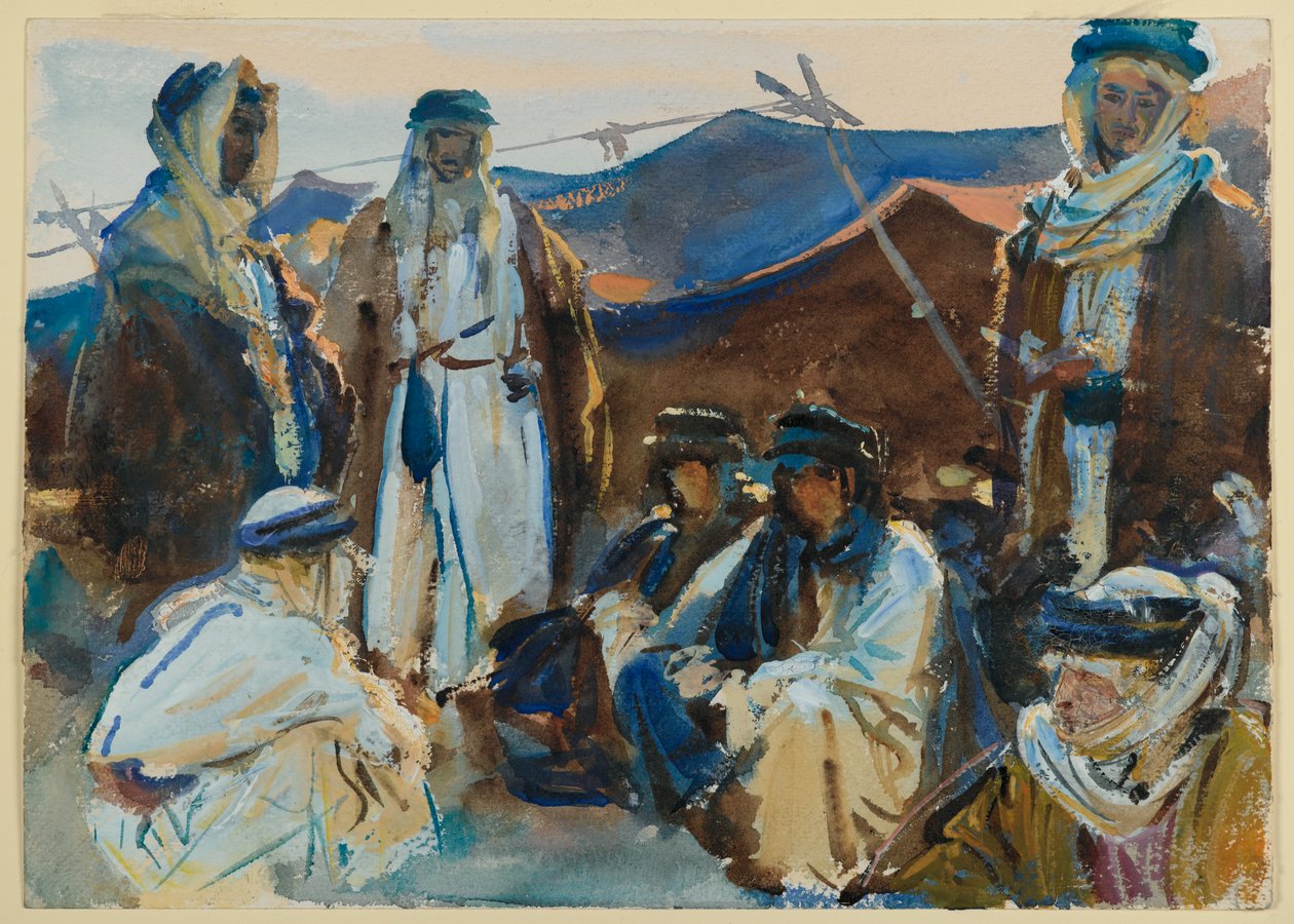Beduiinileiri, n. 1905-06 (wc paperilla) tekijältä John Singer Sargent