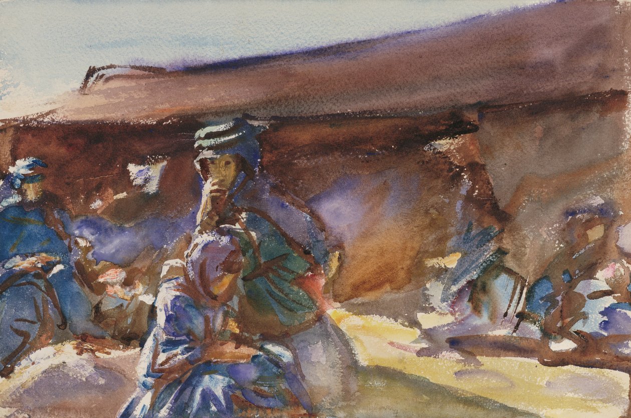 Musta teltta (wc paperilla) tekijältä John Singer Sargent