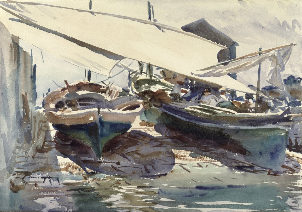 Veneet piirrettynä (wc paperilla) tekijältä John Singer Sargent
