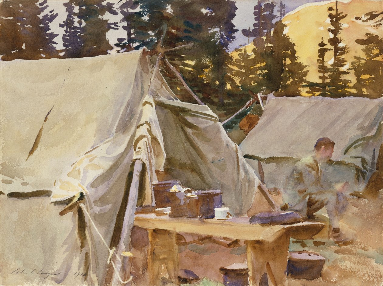 Leiri O"Hara-järvellä, 1916 tekijältä John Singer Sargent