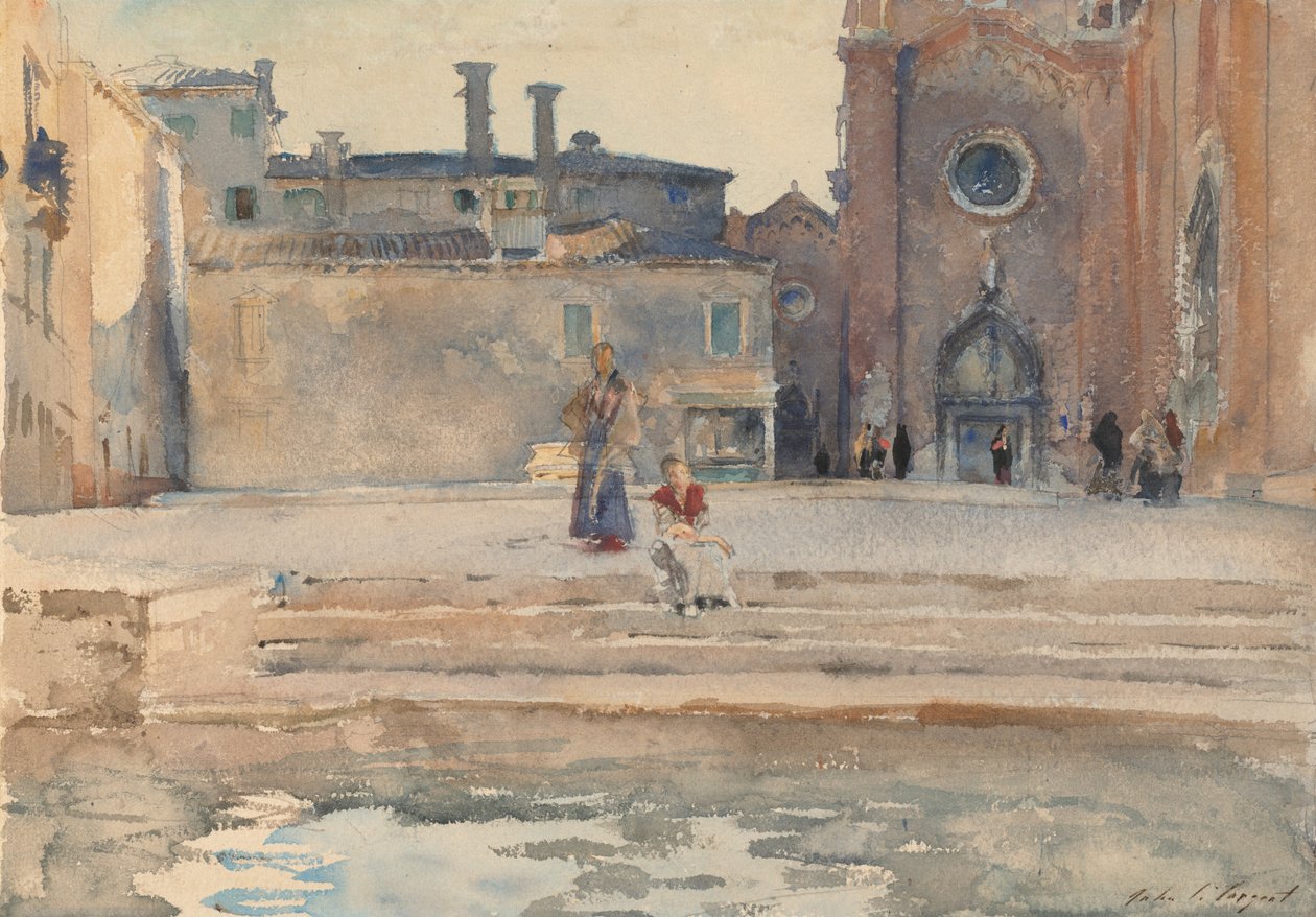 Campo dei Frari, Venetsia, n. 1880. tekijältä John Singer Sargent