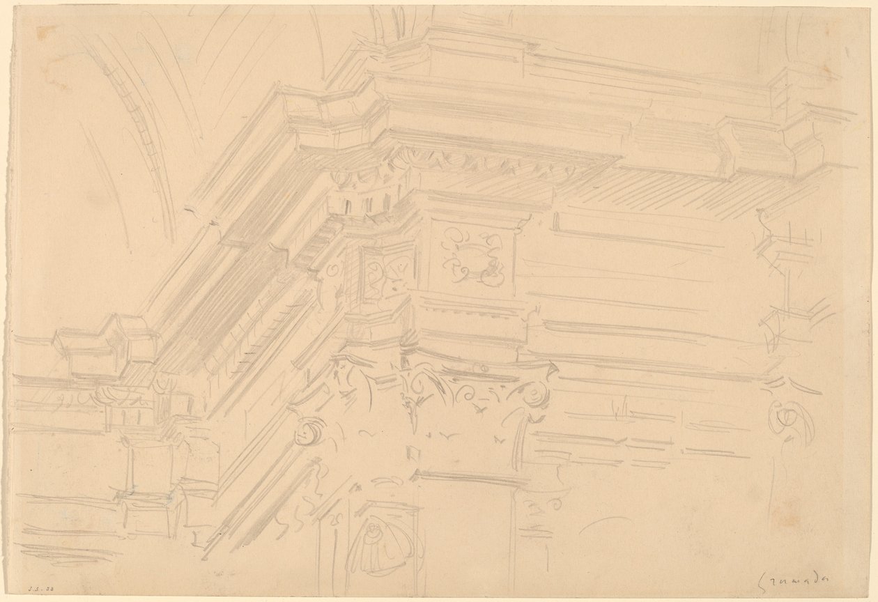 Royal Chapel Entablature, Granada tekijältä John Singer Sargent