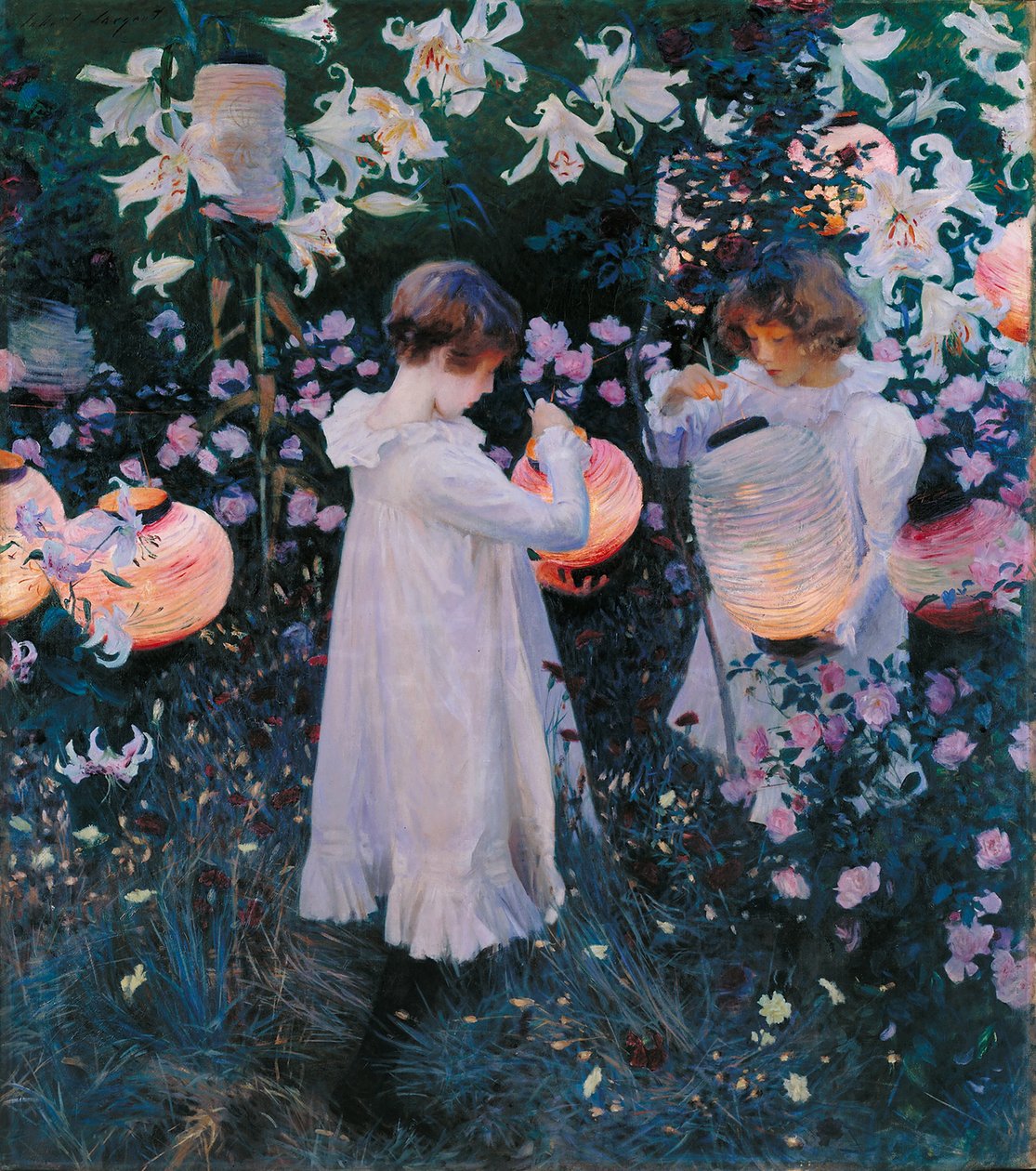 Neilikka, lilja, lilja ja ruusu tekijältä John Singer Sargent