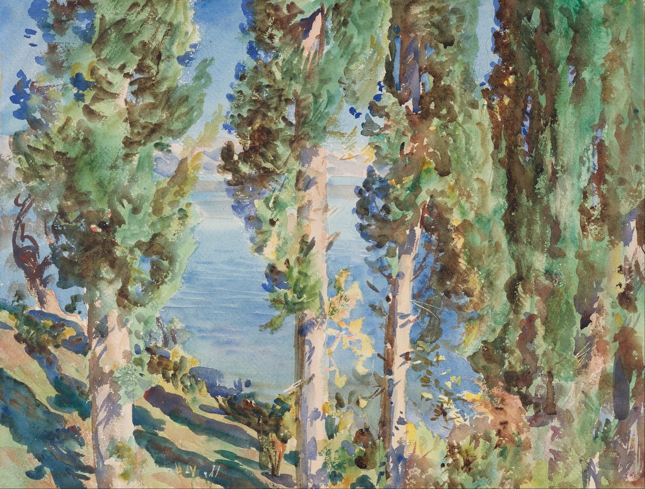 Korfu: Sypressit tekijältä John Singer Sargent