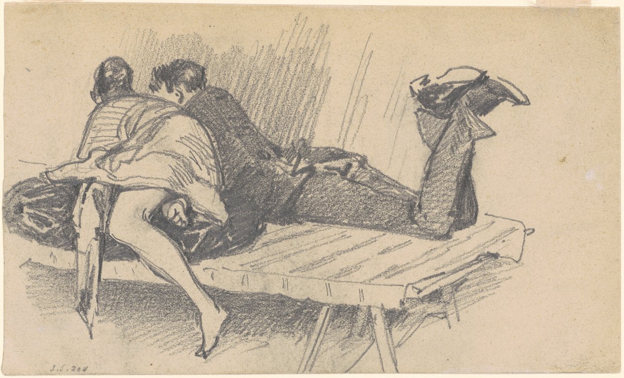 Pariskunta pinnasängyssä, c. 1874-1877. tekijältä John Singer Sargent