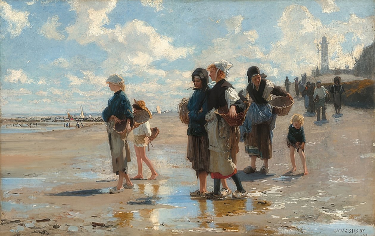 Matkalla pour la pêche (lähtö kalaan). 1878 tekijältä John Singer Sargent