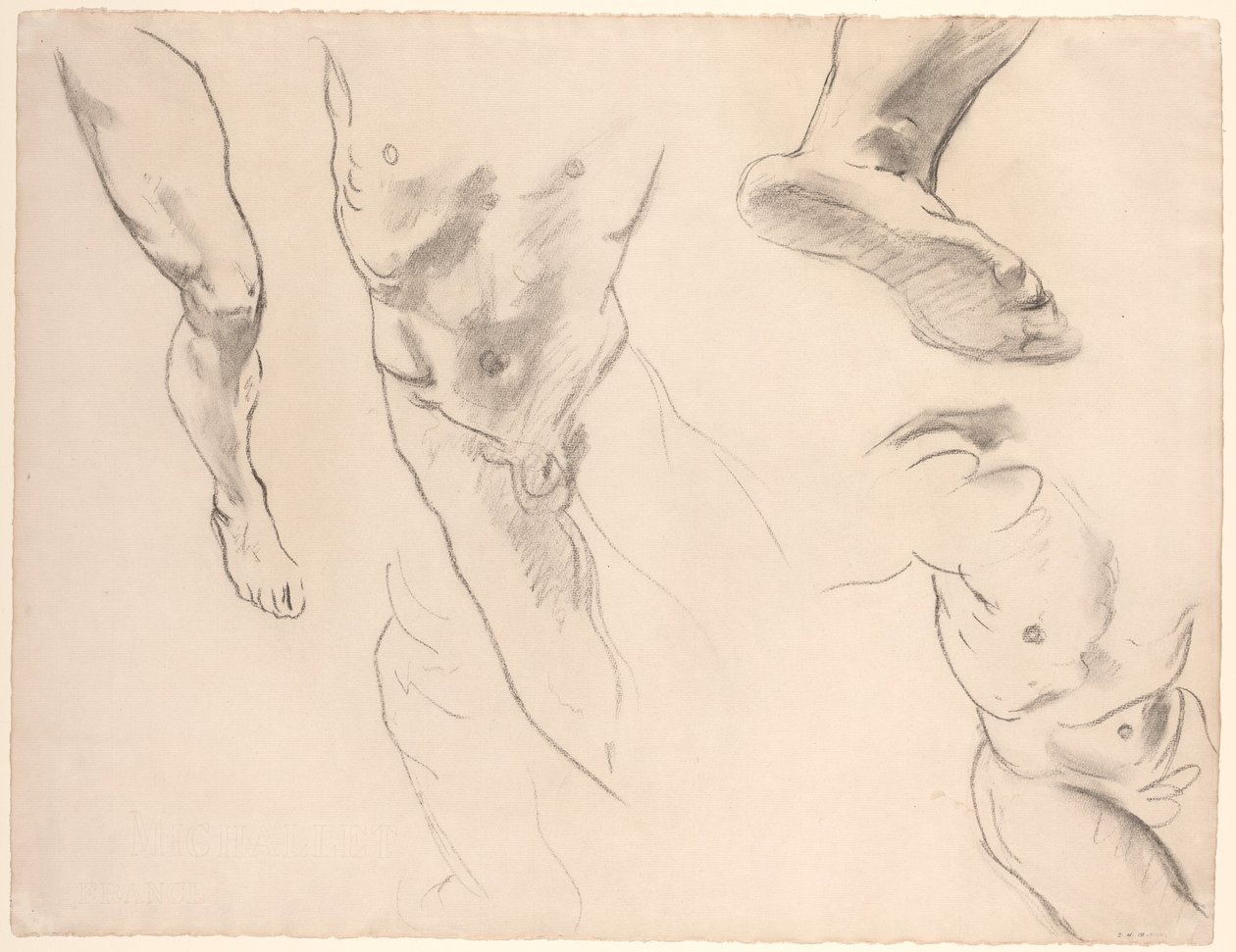 Figuuritutkimukset alastonnuoresta, 1800-luvun loppu - 1900-luvun alku. tekijältä John Singer Sargent