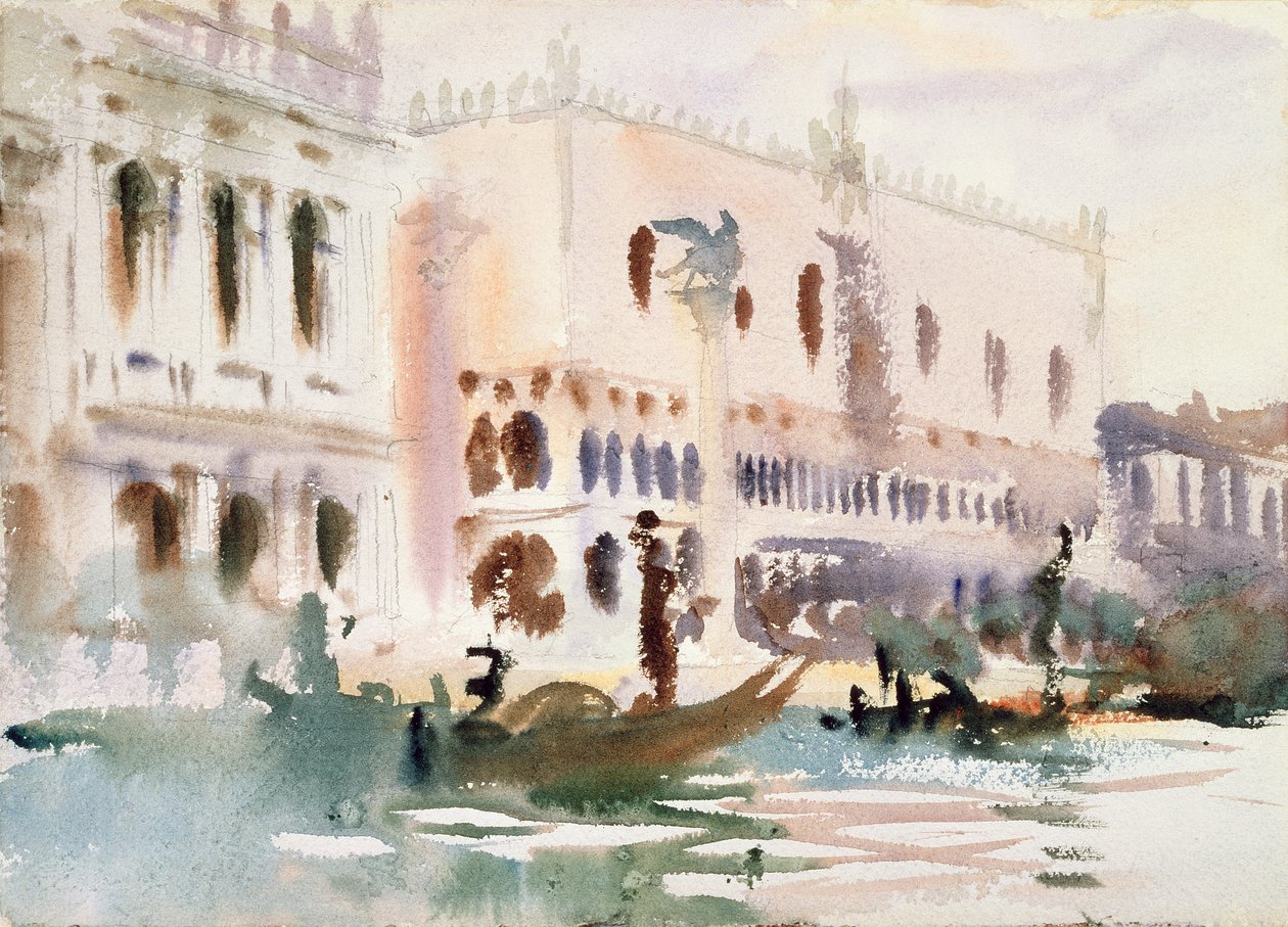 Gondolista (wc paperilla) tekijältä John Singer Sargent