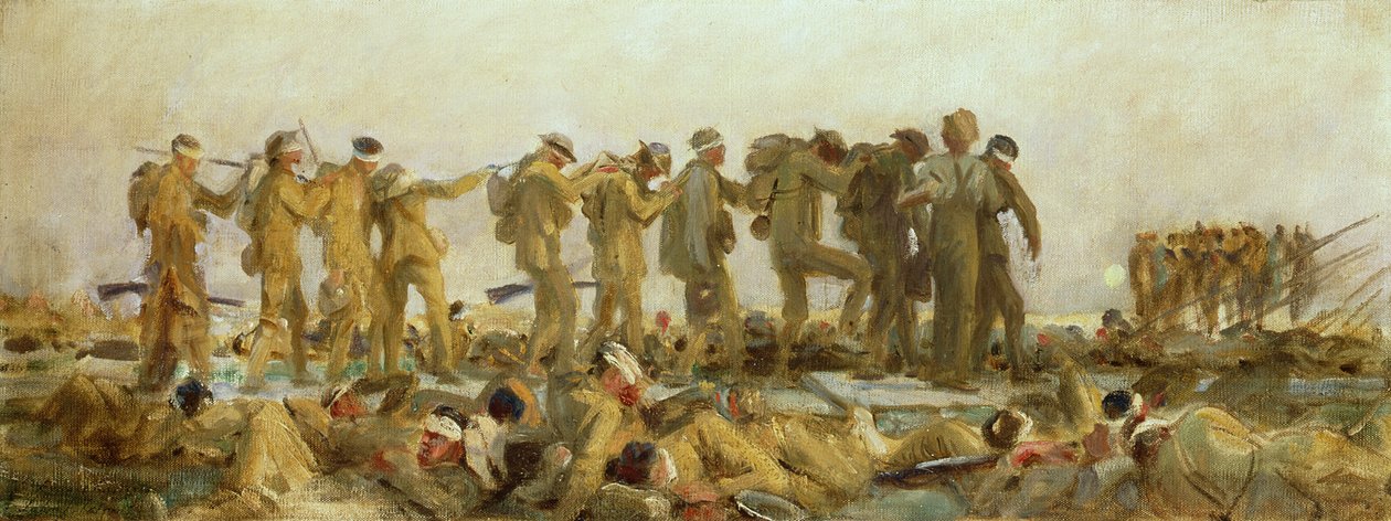 Gassed, öljytutkimus, 1918-1919 tekijältä John Singer Sargent