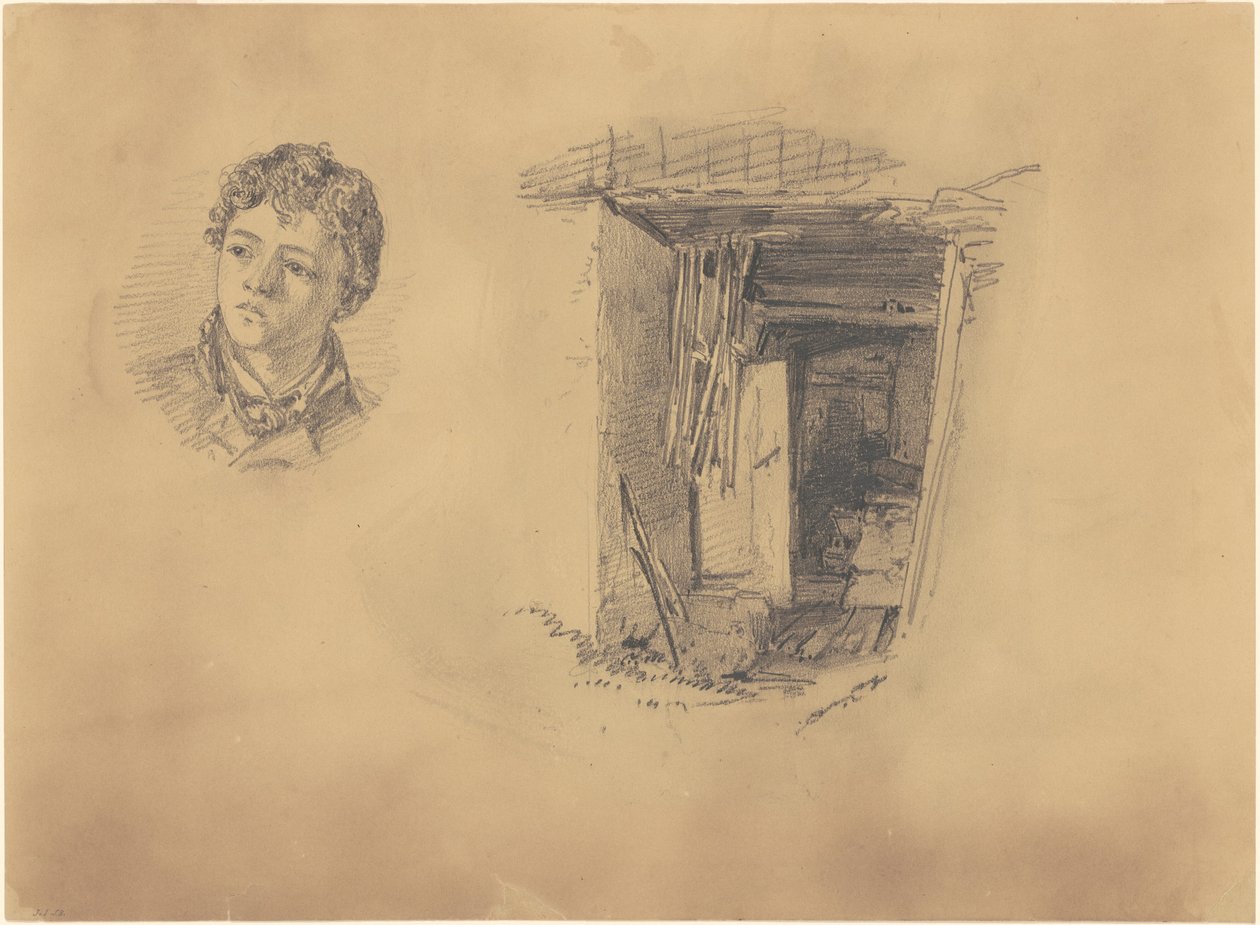 Pojan pää; ja hökkelin sisäänkäynti tekijältä John Singer Sargent