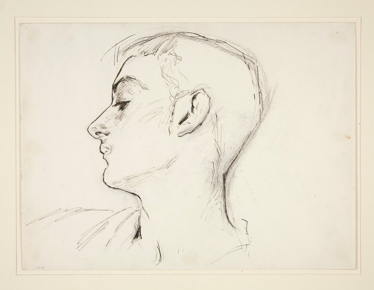 Nuoren miehen profiilipäällikkö tekijältä John Singer Sargent