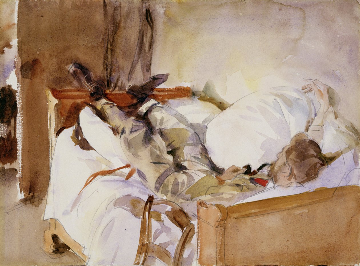 Sveitsissä (wc paperilla) tekijältä John Singer Sargent