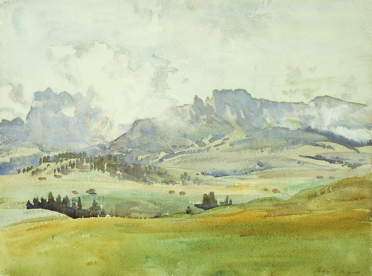 Dolomiiteilla, 1914 tekijältä John Singer Sargent