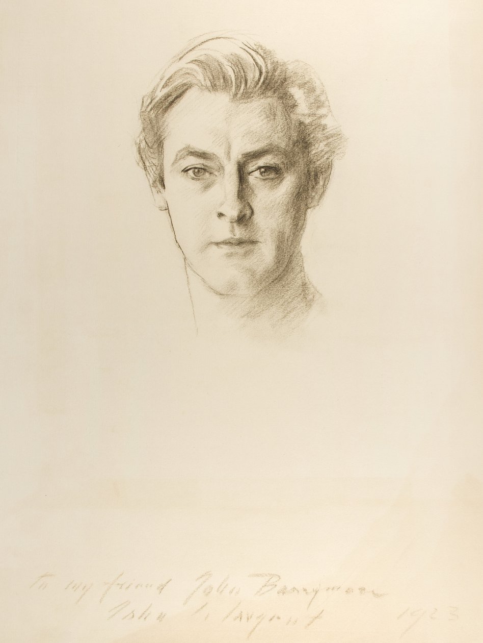 John Barrymore, 1923 (kynä paperille) tekijältä John Singer Sargent