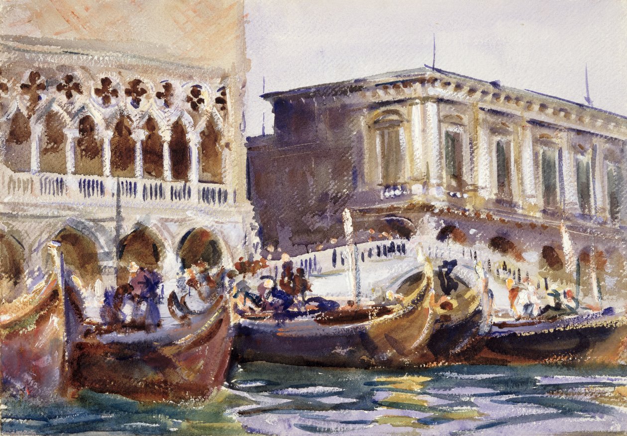 La Riva, n. 1904 (wc paperilla) tekijältä John Singer Sargent