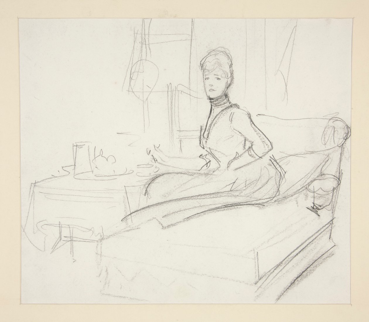 Nainen teepöydässä tekijältä John Singer Sargent