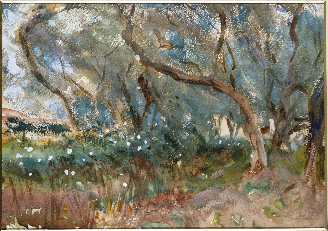 Maisema, Korfu, 1909 tekijältä John Singer Sargent