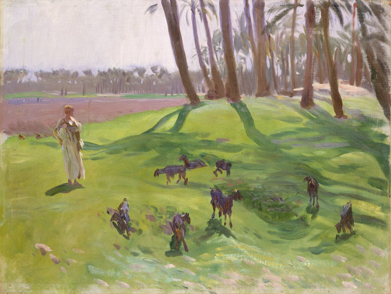 Maisema ja vuohipaimen, 1890-91 tekijältä John Singer Sargent
