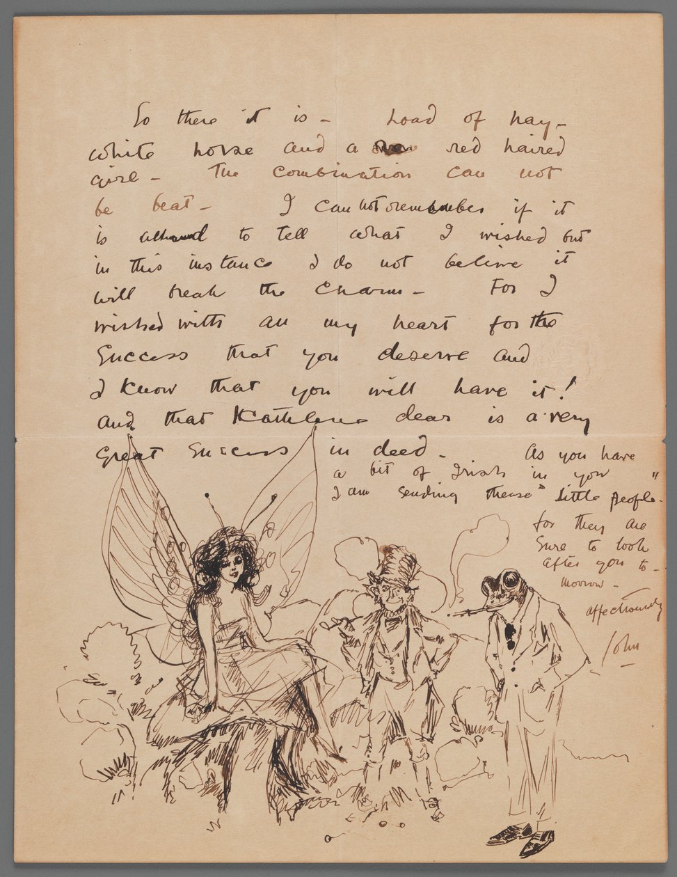 Kirje Kathlene MacDonellille (muste paperille) tekijältä John Singer Sargent