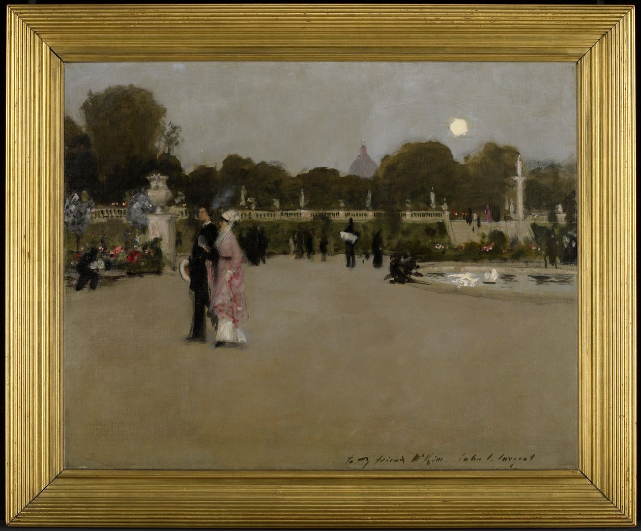 Luxemburgin puisto hämärässä tekijältä John Singer Sargent