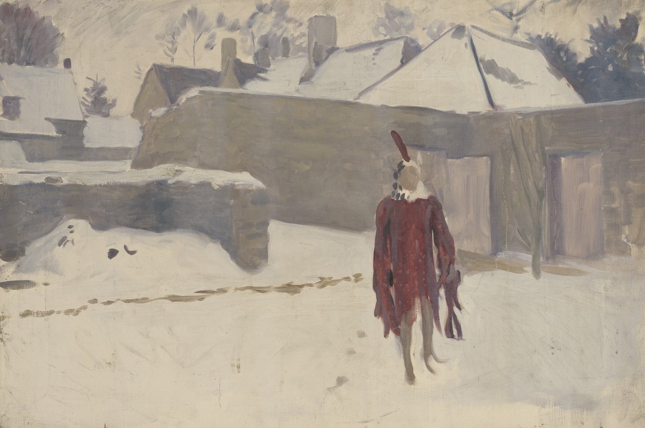 Mannikin lumessa, noin 1893-5 tekijältä John Singer Sargent