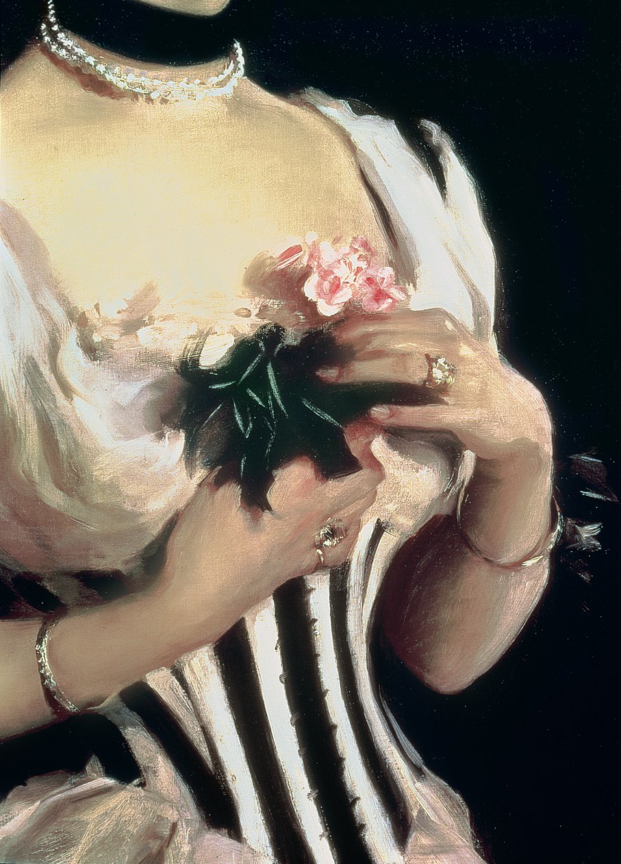 Rouva Wilton Phipps, n. 1884 (yksityiskohta) tekijältä John Singer Sargent