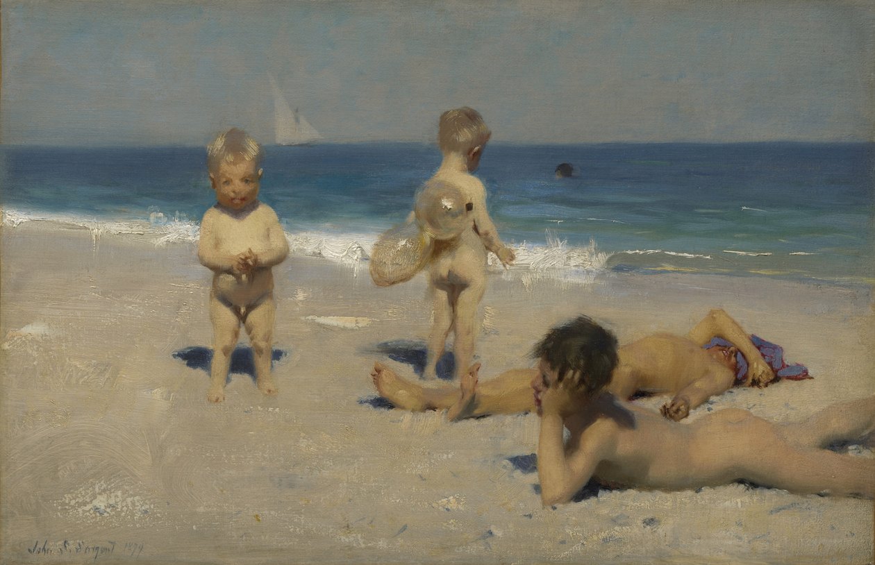 Neopolitan Children Bathing, 1879 tekijältä John Singer Sargent