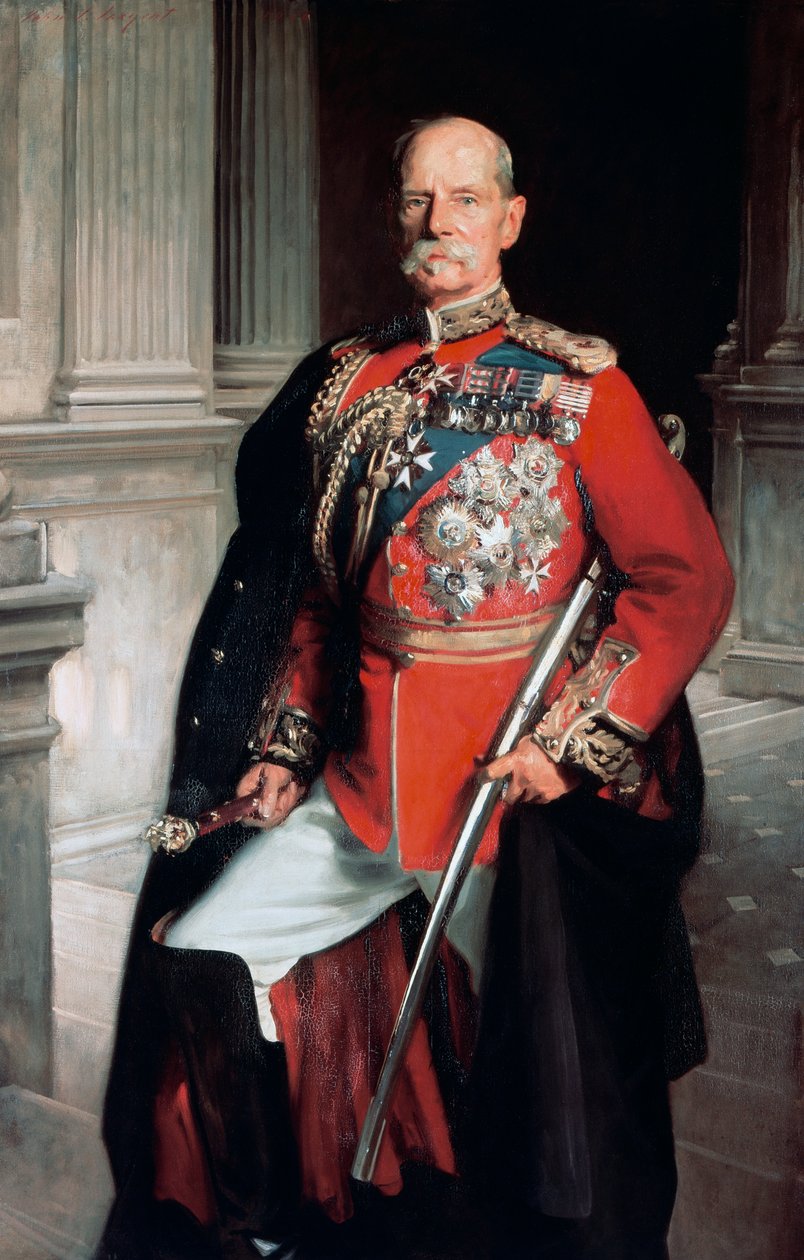 Frederick Sleigh Robertsin muotokuva, ensimmäinen Earl Roberts (1832-1914), brittikenraali tekijältä John Singer Sargent