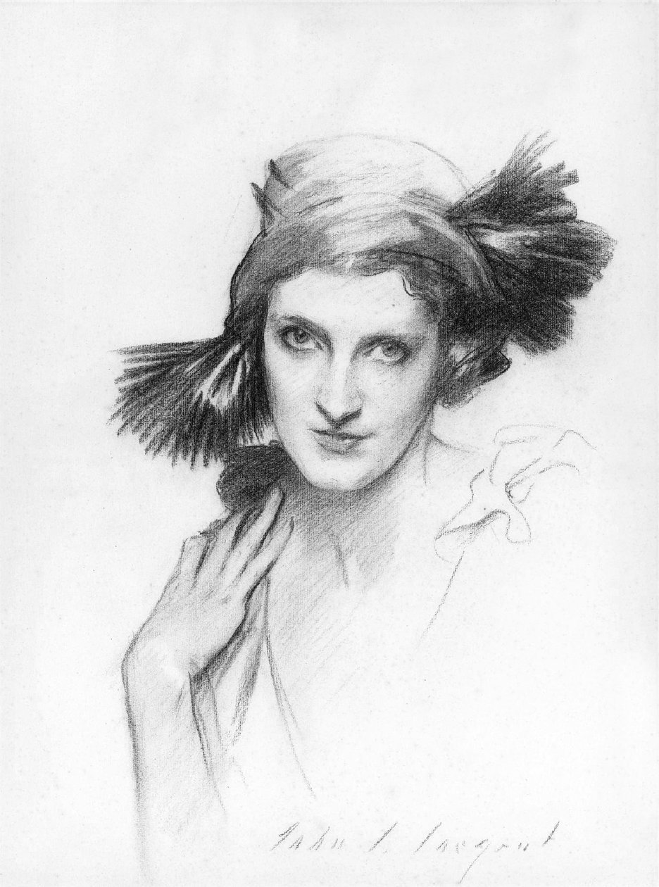 Muotokuva rouva Reginald (Daisy) Fellowesista (piirustus) tekijältä John Singer Sargent