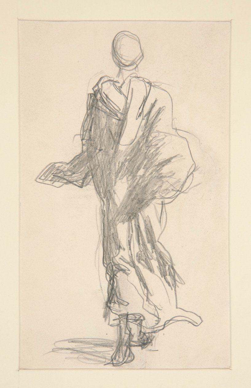 Takanäkymä drapedoidusta hahmosta tekijältä John Singer Sargent