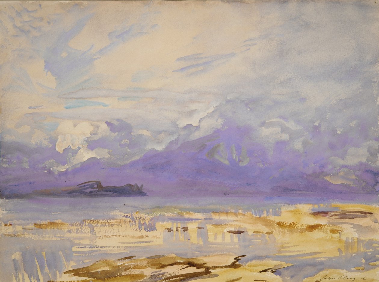Sirmione, 1913 (wc ja guassia luonnonvalkoiselle vellapaperille) tekijältä John Singer Sargent