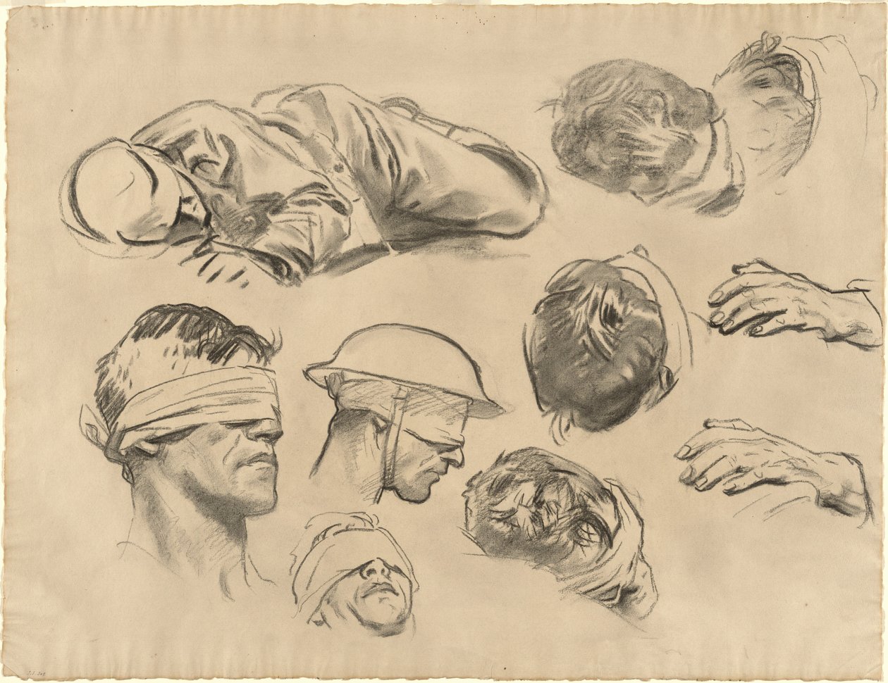 Estudis per a "Gased" finlandès tekijältä John Singer Sargent