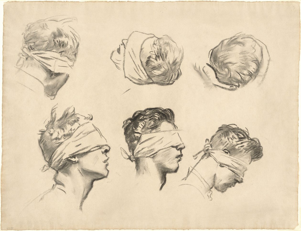Studies for Gassed, 1918-1919. tekijältä John Singer Sargent