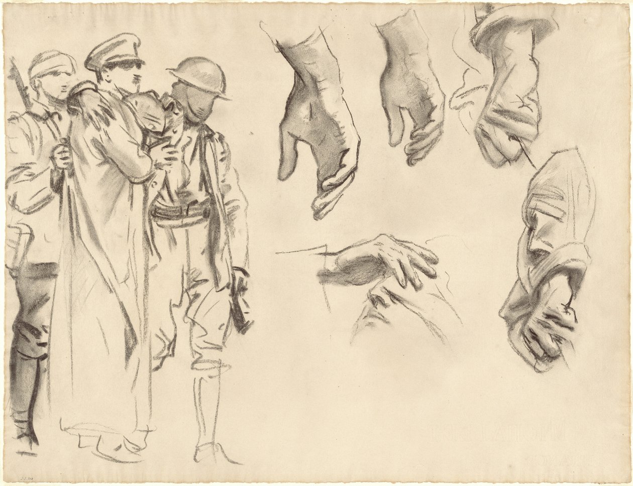 Studies for Gassed, 1918-1919. tekijältä John Singer Sargent