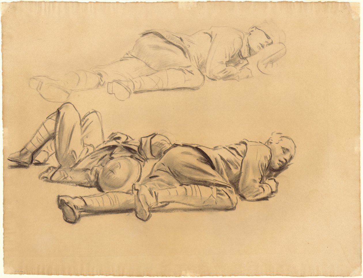 Studies for Gassed, 1918-1919. tekijältä John Singer Sargent