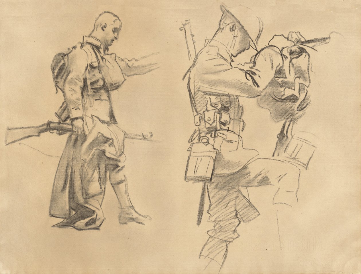 Estudis per a gasos [recto], 1918-1919. finlandès tekijältä John Singer Sargent