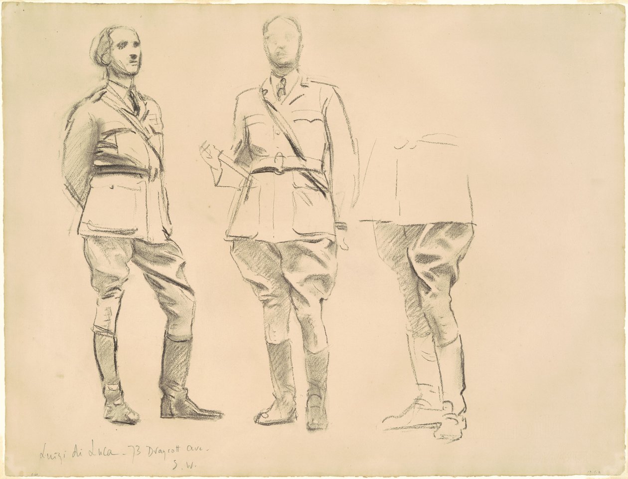 Tutkimukset "I maailmansodan kenraalille" tekijältä John Singer Sargent