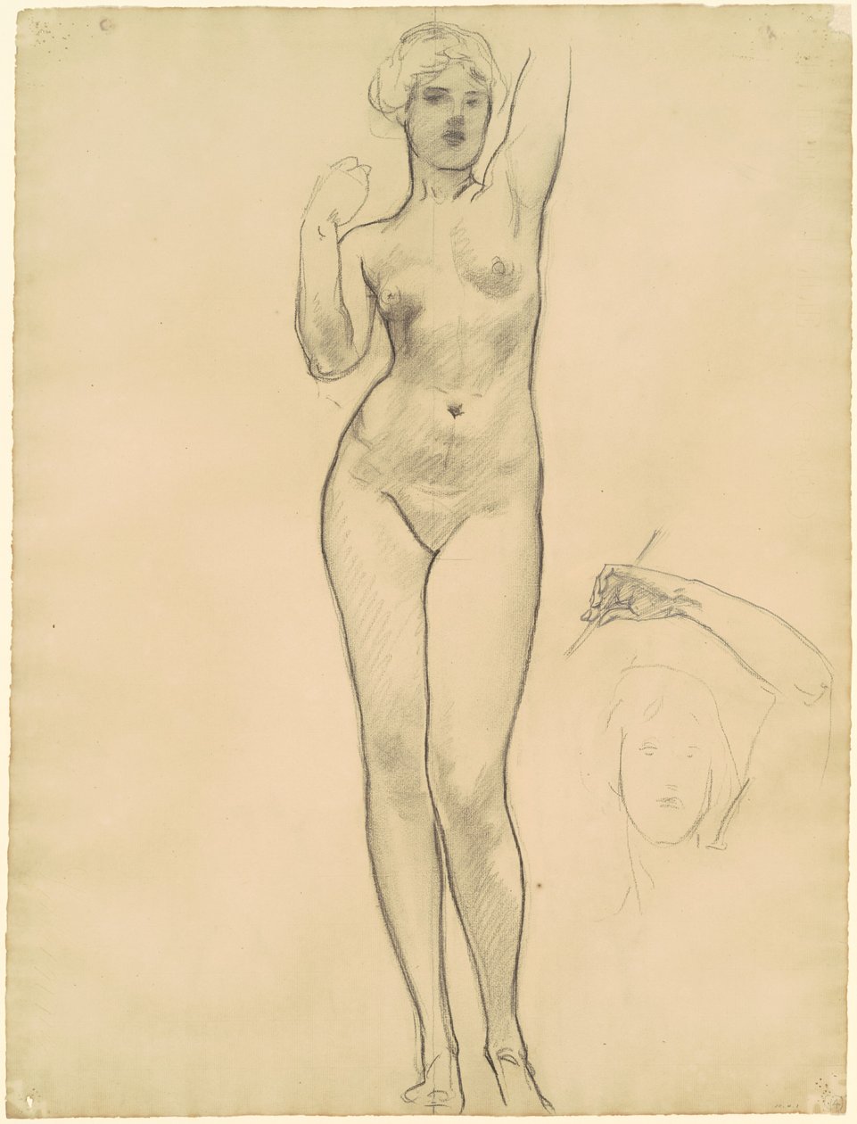 Afroditen tutkimukset "Aphroditelle ja Erosille" tekijältä John Singer Sargent