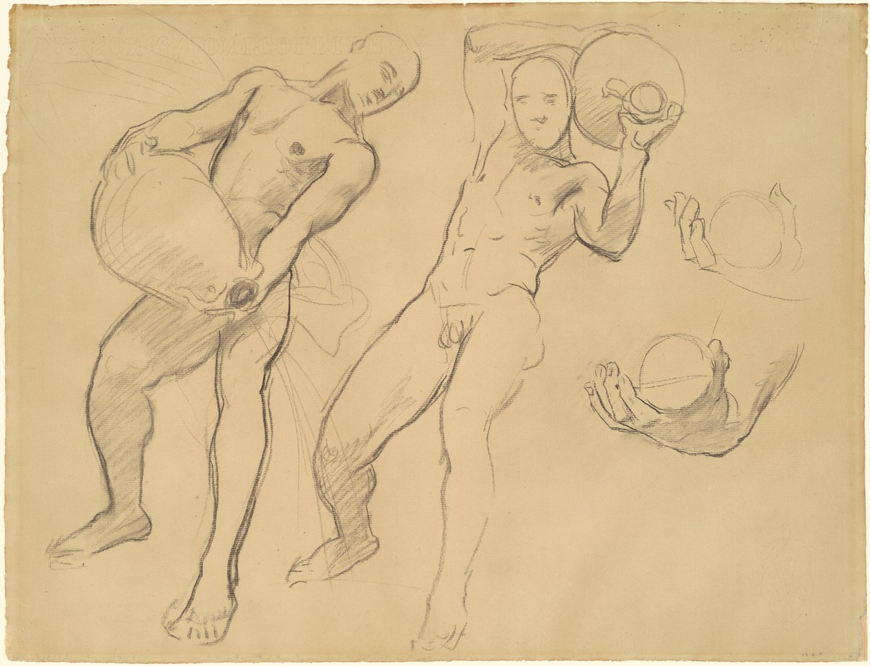 Studies of Notus for The Winds, 1922-1925. tekijältä John Singer Sargent