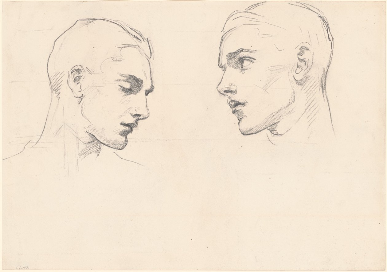 Tutkimuksia miehen päästä, n. 1875. tekijältä John Singer Sargent