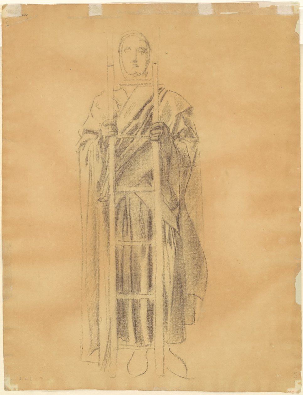 Study for the Dogma of the Redemption: Frieze of Angels [verso], 1895-1903. tekijältä John Singer Sargent