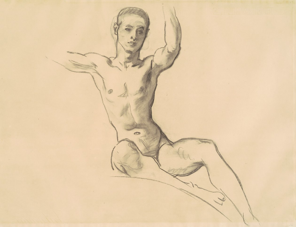 Tutkimus hahmolle musiikin yläpuolella, 1919-1920. tekijältä John Singer Sargent