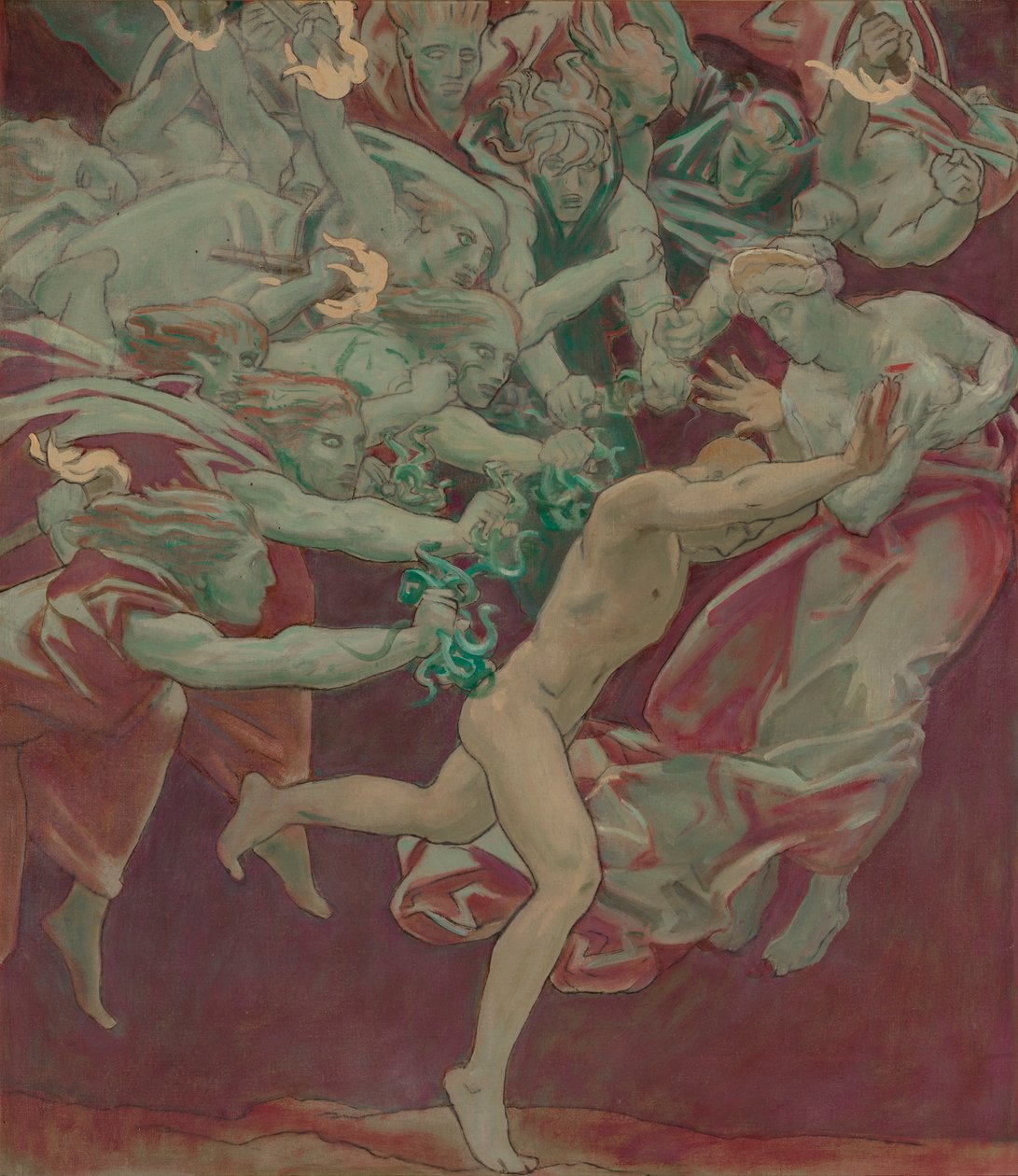 Tutkimus Museum of Fine Arts, Boston, Murals: Orestes and the Furies tekijältä John Singer Sargent