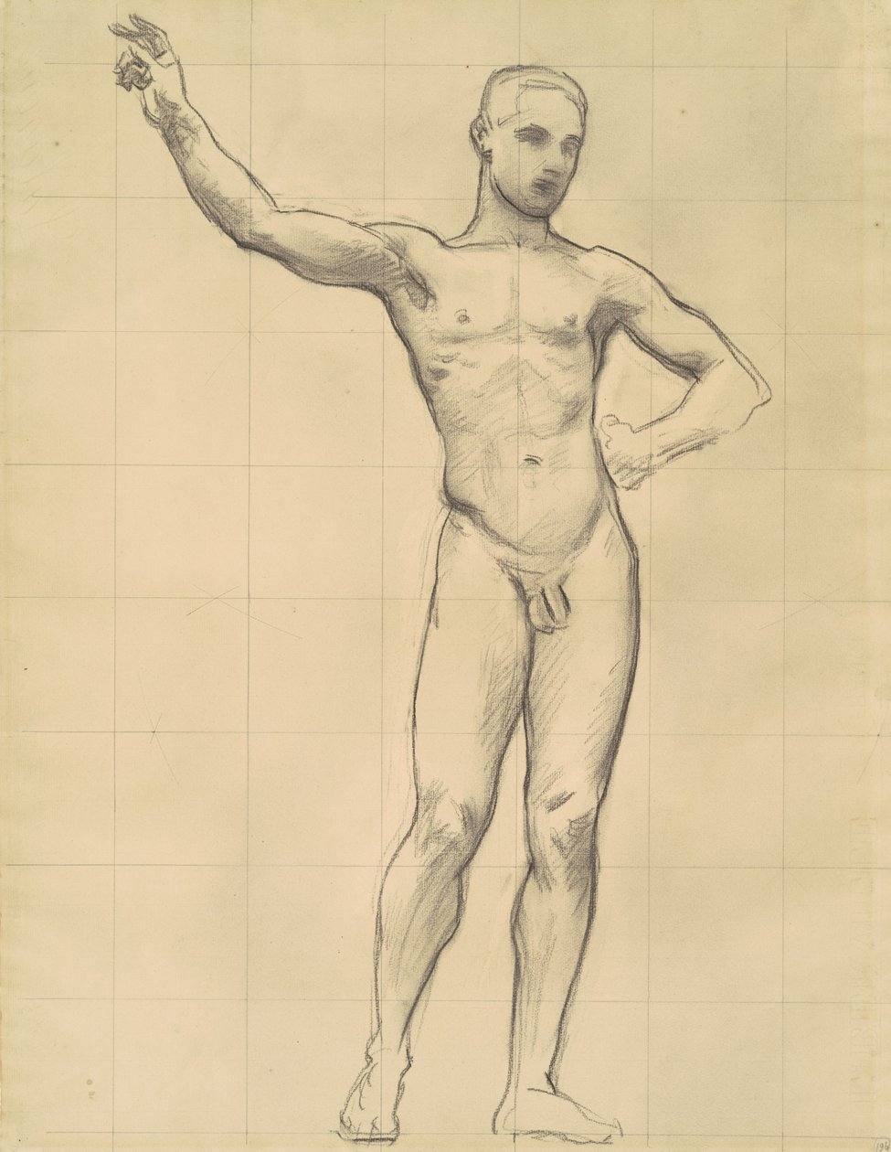 Study of Apollo for Apollo and the Muses, n. 1921. tekijältä John Singer Sargent