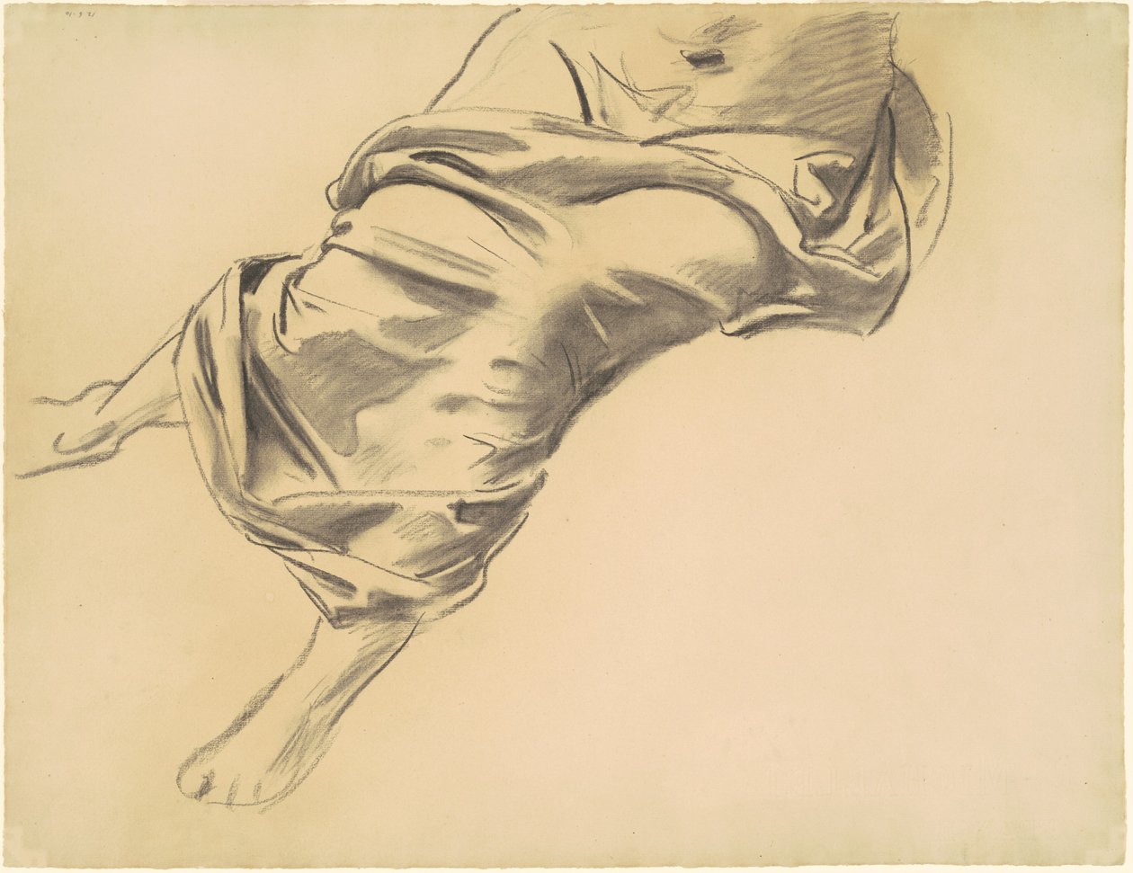 Tutkimus draped hahmosta tekijältä John Singer Sargent