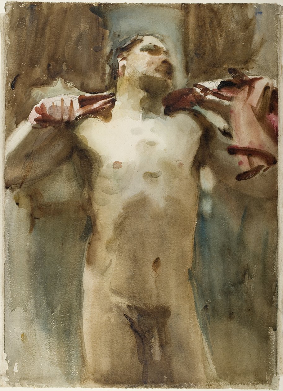 Tutkimus miespuolisesta alastonhahmosta tekijältä John Singer Sargent