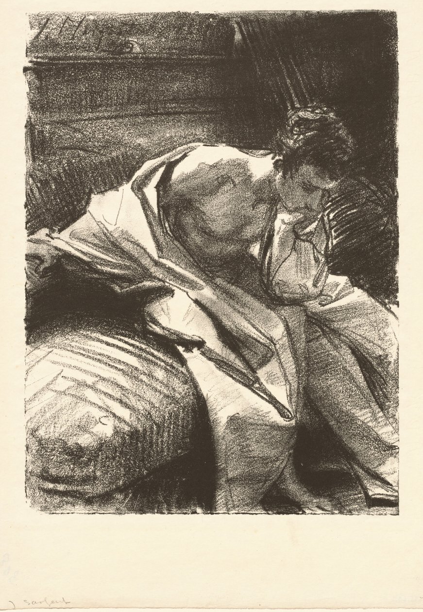 Tutkimus istuvasta miehestä tekijältä John Singer Sargent