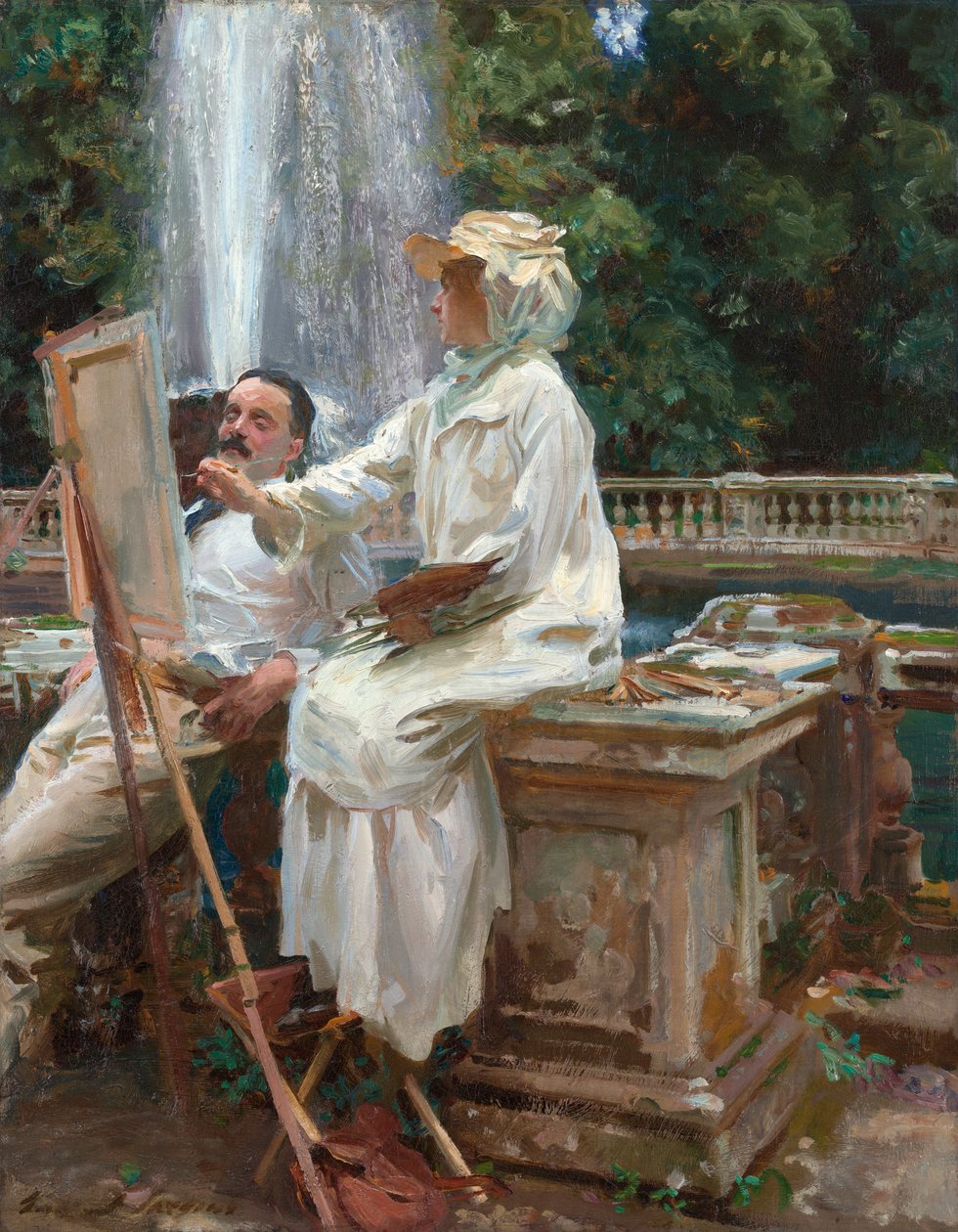 Suihkulähde, Villa Torlonia, Frascati, Italia, 1907. tekijältä John Singer Sargent
