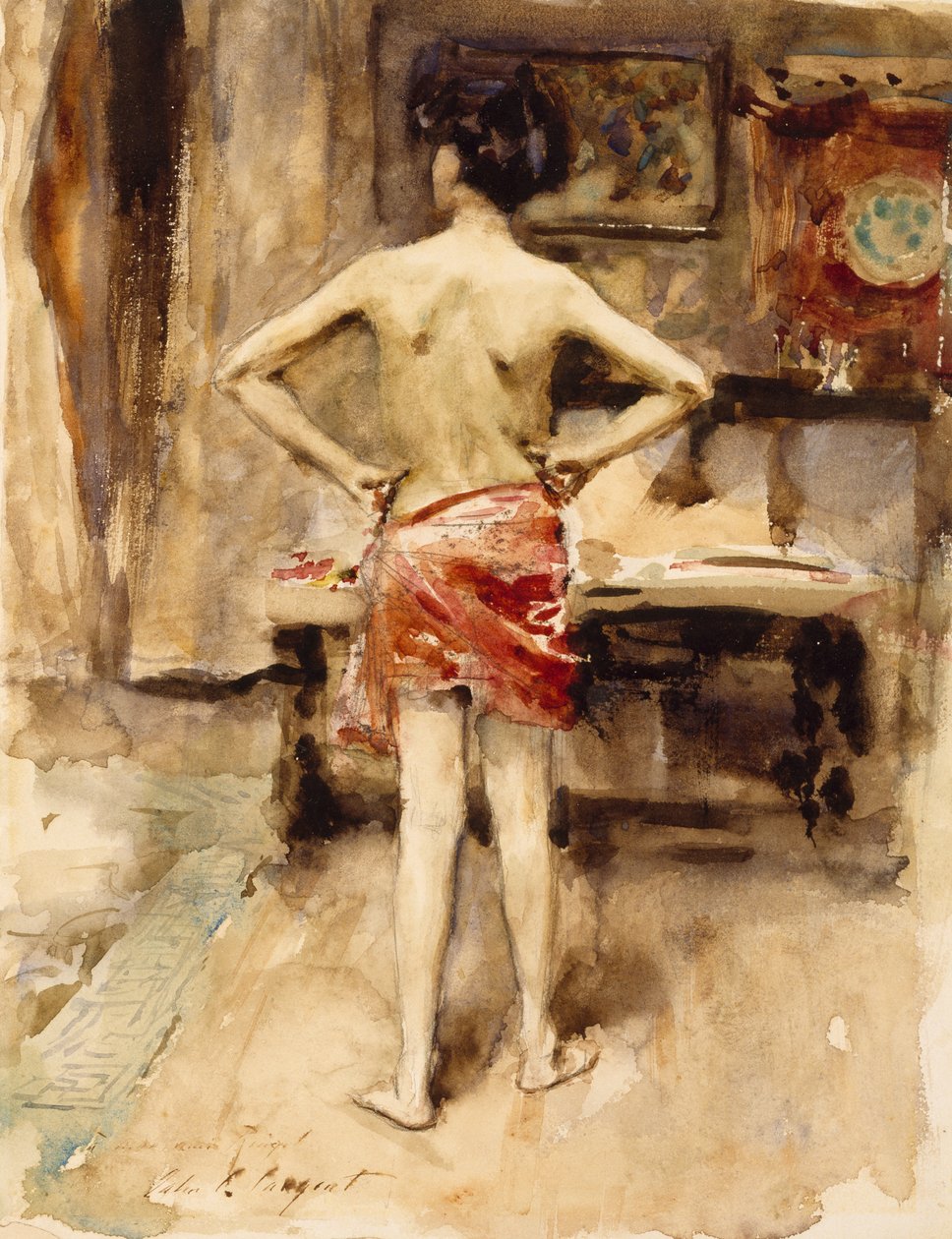 Huonekalut ja erilaiset esineet 1100- ja 1300-luvuilta tekijältä John Singer Sargent