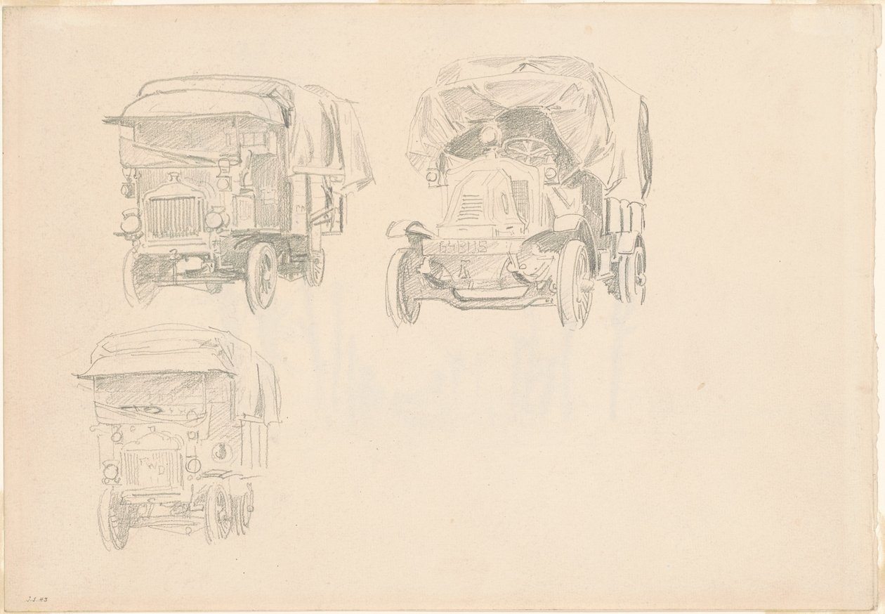 Kuorma-autot [recto] tekijältä John Singer Sargent